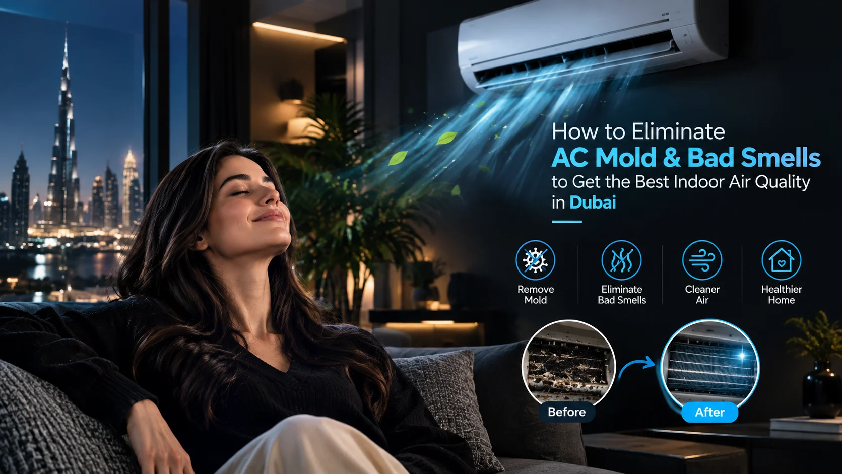 Best AC Cleaning in Dubai: Eliminate Mold & Bad Smells Fast